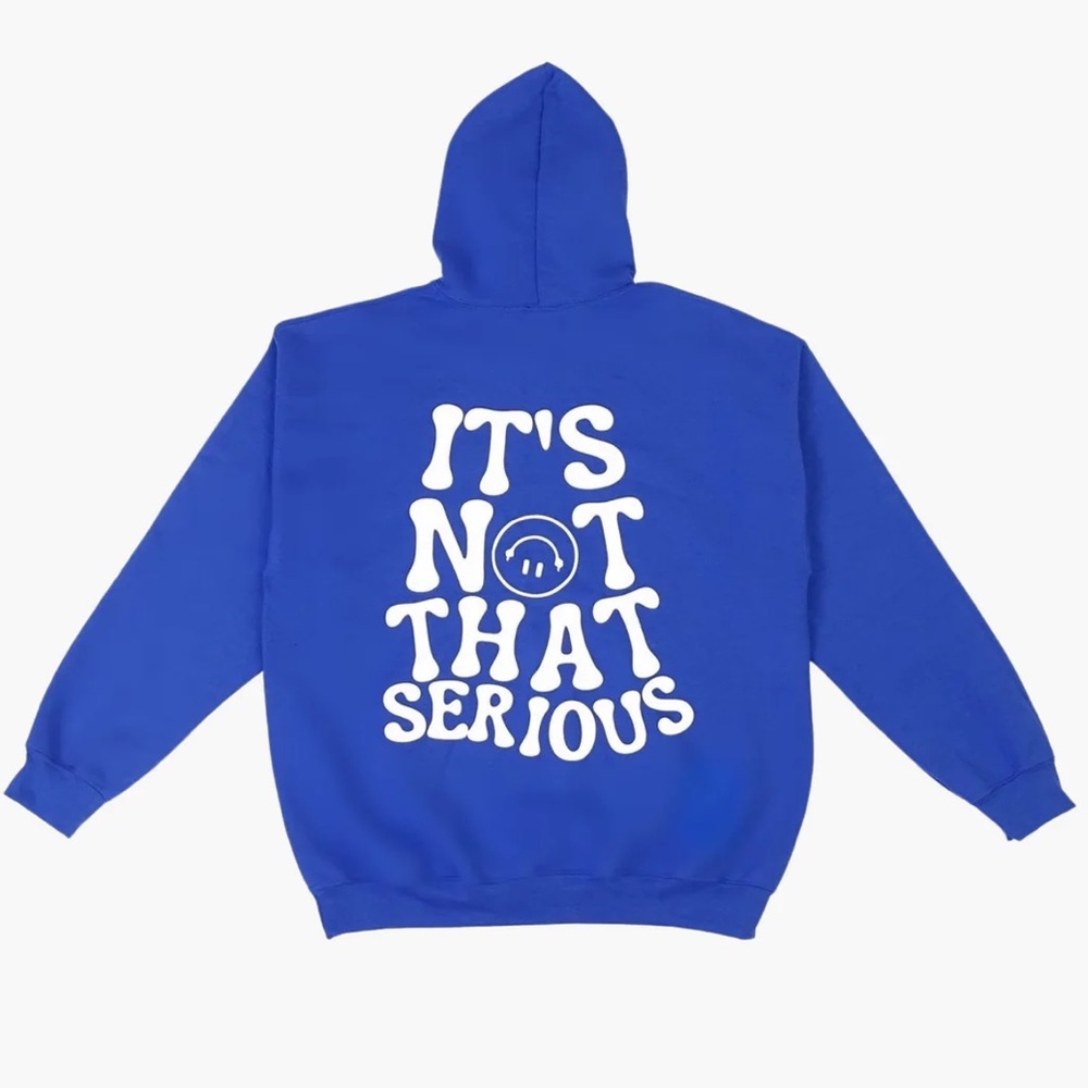 Royal Blue “It’s Not That Serious” Hoodie from Yawnn UK